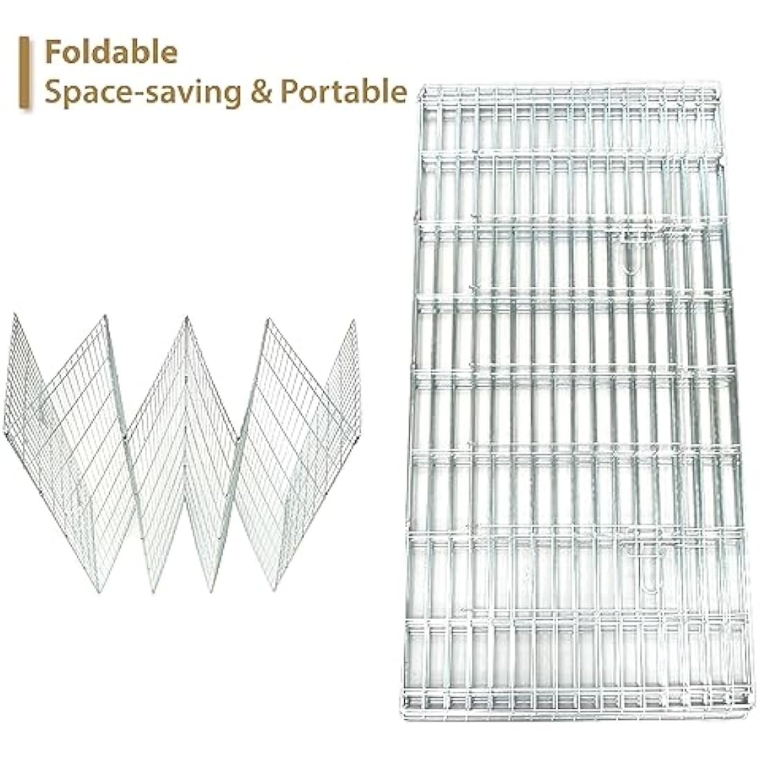 Ellie-Bo Easy-Up 8 Piece Foldable Portable Dog Puppy Play Pen with Door for Indoor/Outdoor Use 76cm High, Rabbit, Cat, Guinea Pigs