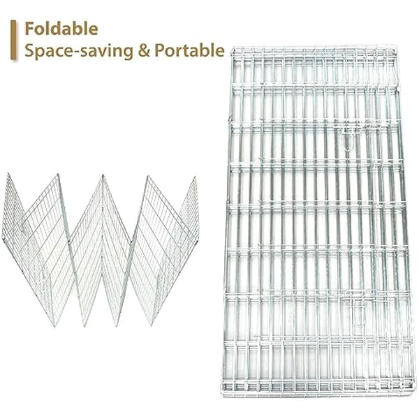 Ellie-Bo Easy-Up 8 Piece Foldable Portable Dog Puppy Play Pen with Door for Indoor/Outdoor Use 76cm High, Rabbit, Cat, Guinea Pigs