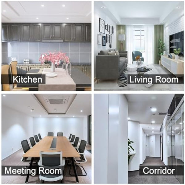 HiBay 4X LED Downlights Fire Rated GU10 Recessed Spotlights Ceiling Lights IP20 Down Light Indoor Brushed Chrome 240V