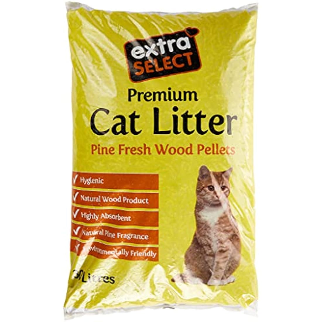 Extra Select Premium Wood Based Cat Litter, 30 L