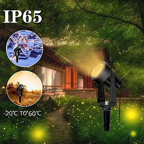 Svater Garden Lights Mains Powered, 92FT/28m 8-in-1 LED Landscape Lights 2W Warm White 3000K 27V IP65 Waterproof Outdoor Spotlights Pathway Lighting for Lawn Yard, Patio,Driveway,Party
