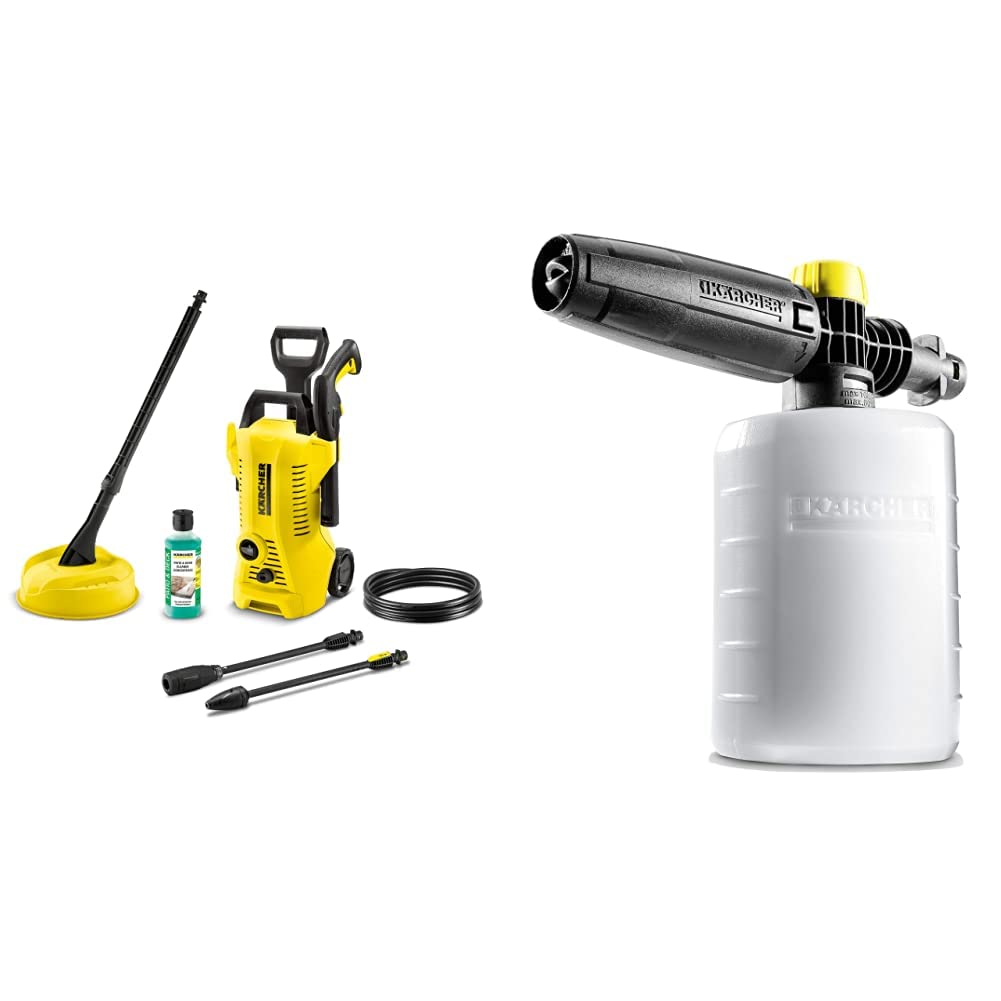 Kärcher K 2 Power Control Home pressure washer, pressure: max. 110 bar, flow rate: 360 l/h, area: 20 m²/h, water filter, weight: 4.0 kg, high-pressure gun, dirt blaster, spray lance, Home Kit