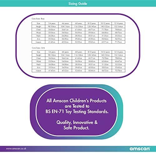 amscan Child Boys Officially Licensed Warner Bros DC Comics Classic Musclesuit Superman Fancy Dress Costume