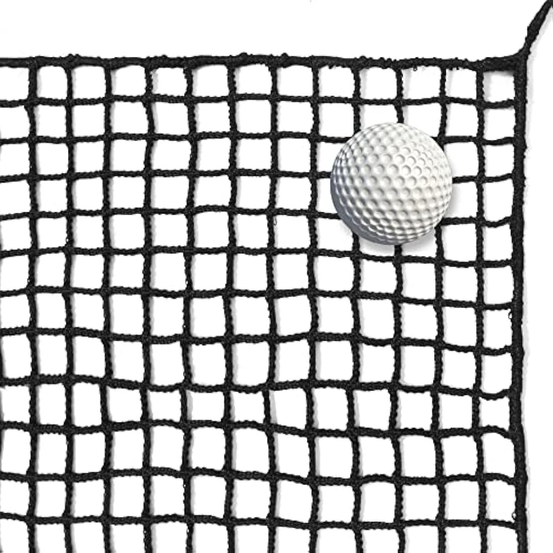 EMEKIAN Black Polyester Golf Practice Net, Heavy Duty Golf Ball Hitting Net, Indoor Outdoor Portable Golf Seine Net, Golf Training Net, Adjustable Protective Net for Backyard, Garden