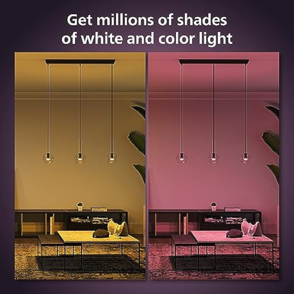 Philips Hue White and Colour Ambiance Luster Smart LED Light Bulb 1 Pack [E14 Edison Screw] for Indoor Home Lighting, Livingroom, Bedroom.