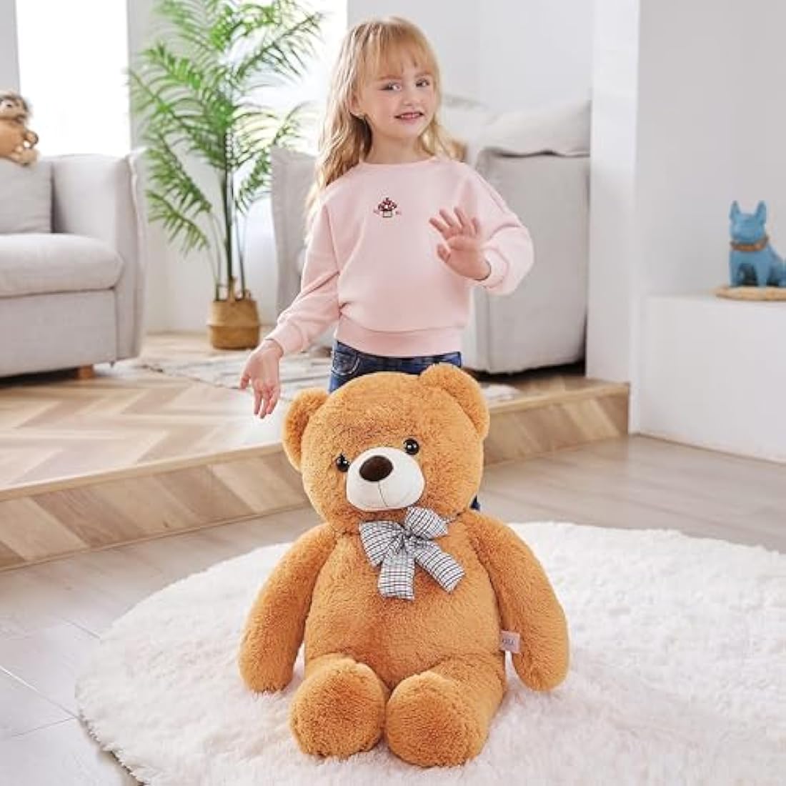 IKASA Giant Teddy Bear Soft Toys Stuffed Animals (78cm, brown)