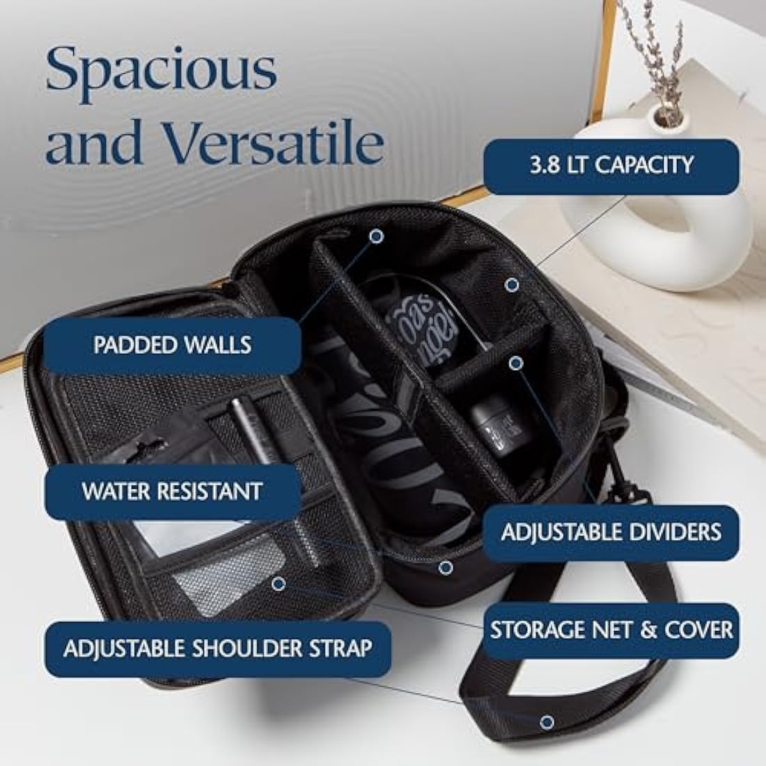 Smell Proof Bag with Combination Lock – Complete Rolling Box Set with Smell Proof Bag, Grinder, Rolling Tray and Tube – Portable Box for Outdoor, Festival, Party