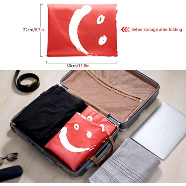 IHOMAGIC Laundry Bag Large Foldable Laundry Bag Washable Storage Bag with Nylon Rope Lightweight Portable Bag for Dirty Clothes Blanket 100L in Bedrooms, Hotels, Dorms, Travel, Orange