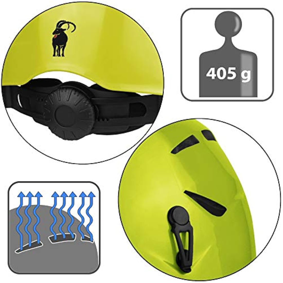 ALPIDEX Universal Climbing Helmet for Teenagers and Adults EN12492 Safety Helmet in