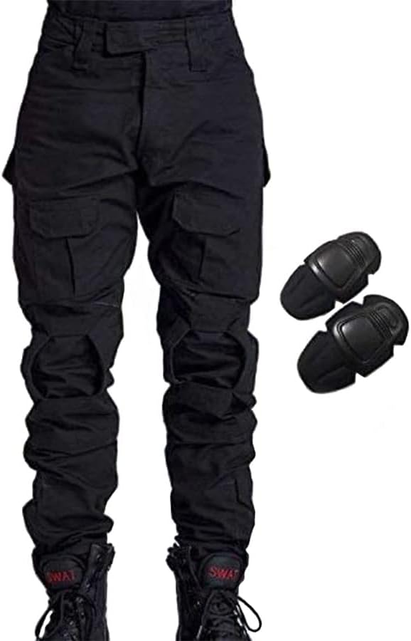 H Welt EU Mens Military Pants with Knee Pads for Strategy Game Airsoft Paintball Shooting Combat
