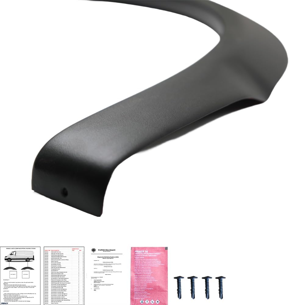 Oneway Set Wheel Arch Trims compatible with Volkswagen Transporter T6 2015-2019 (Short wheel base) - Matt black