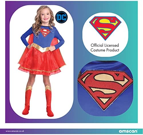amscan Officially Licensed Warner Bros DC Comics Supergirl Classic Fancy Dress Costume