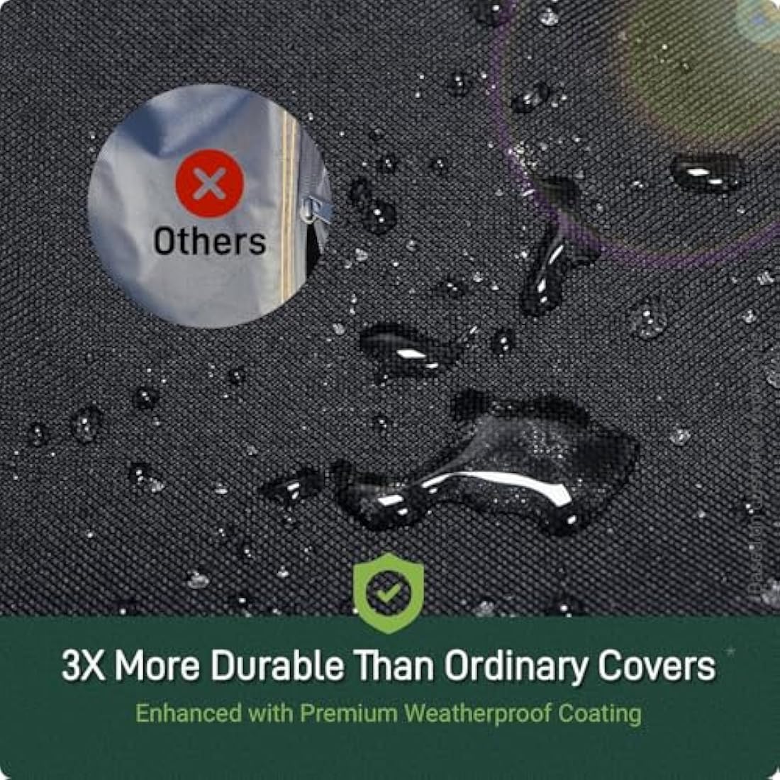 AWNIC 3 Seater Garden Swing Seat Cover Waterproof, 420D Swing Chair Covers Windproof Anti-UV Heavy Duty Fabric Large Outdoor Garden Hammock Cover with Zips 210x125x170cm Black