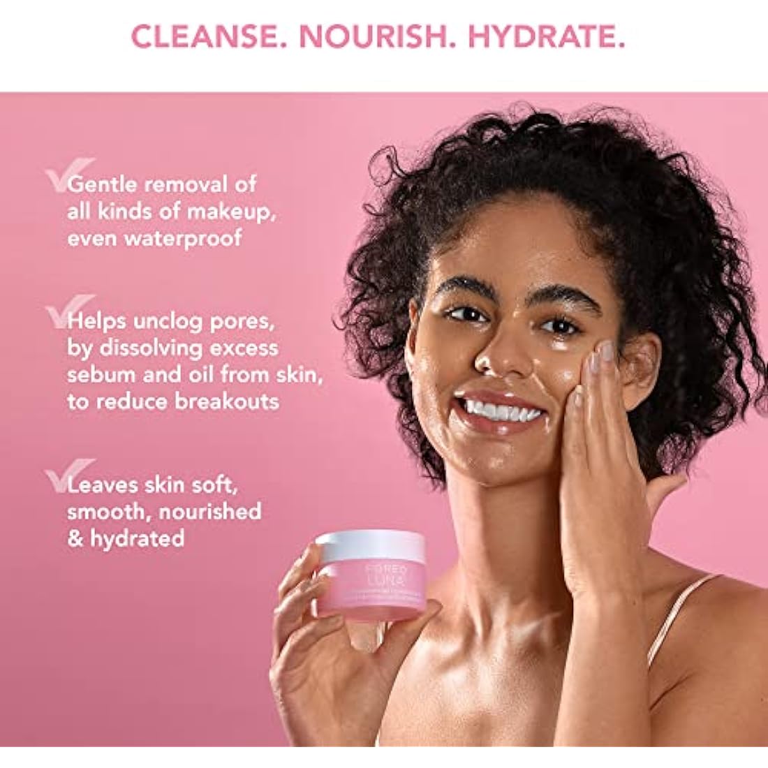 FOREO LUNA Cleansing Balm - Gentle Make Up Remover - Waterless Face Cleanser - Eye Makeup Remover - Vegan - Cleansing Oil - Hydrating Cleanser - Vitamin E & Shea Butter - All Skin Types - 75ml