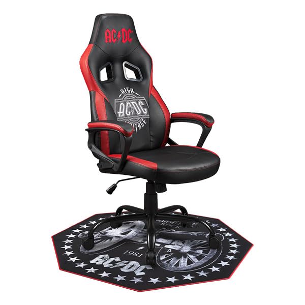 AC/DC - Non-slip Gamer Floor Mat for Gaming chairs and office chairs - 1 m x 1 m