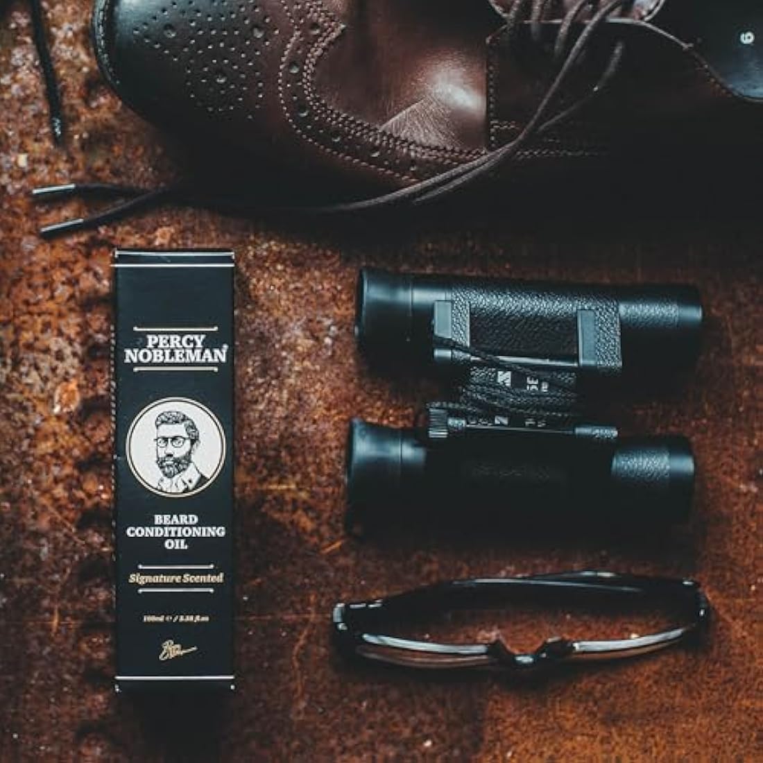 Percy Nobleman Beard Oil – 99% Naturally Derived Conditioning Oil with Signature Scent – Softens, Nourishes & Reduces Beard Itch – Vegan, Non-Greasy & Fast-Absorbing – Made in England (100ml)