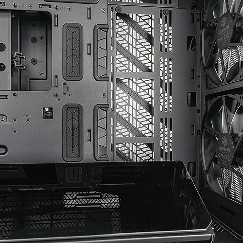 Cooler Master HAF 700 PC Case - Full-Tower, E-ATX Compatible, 5 x Pre-Installed Fans, Rotatable Radiator Bracket, TG Side Panel, Tool-Free Design, ARGB Controller Included