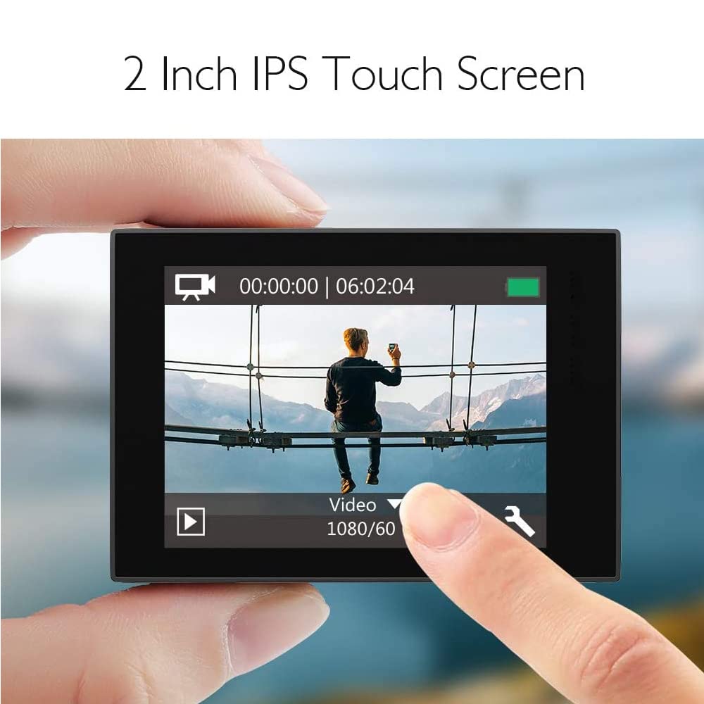 AKASO EK7000 Pro 4K Action Camera - Touch Screen EIS Adjustable View Angle 40m Waterproof Underwater Camera Remote Control Helmet Camera with Accessories Kit