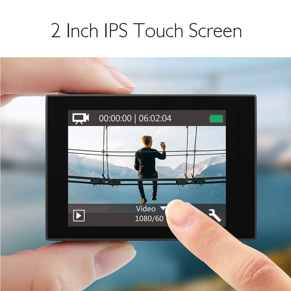 AKASO EK7000 Pro 4K Action Camera - Touch Screen EIS Adjustable View Angle 40m Waterproof Underwater Camera Remote Control Helmet Camera with Accessories Kit