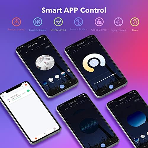 GY MR16 Smart LED Bulb,5W 300lm GU5.3 WiFi LED Light Bulb,Compatible with Alexa/Google Home 2.4 GHz WLAN,Dimmable Warm White Cold White and Multicolour Bulb, Control by APP, 6 PCS