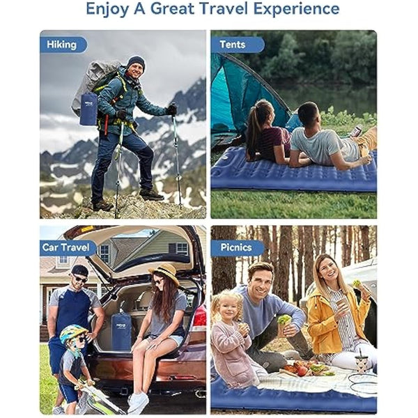 HiiPeak Sleeping Pad - Ultralight Inflatable Sleeping Mat with Built-in Foot Pump, Durable Compact Waterproof Camping Air Mattress for Camping, Backpacking, Hiking, Tent Trap Traveling