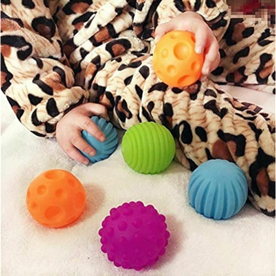 A to Z 61017 My First Baby Multi Textured Sensory Soft Balls, multicolor