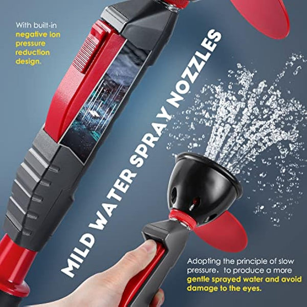 CGOLDENWALL Handheld Emergency Eyewash Station Drench Hose Eye Wash Faucet Eye Washer Unit Safety Shower Continuous Flow Eye Flush Shower for Lab and Industrial Use (Single Head)