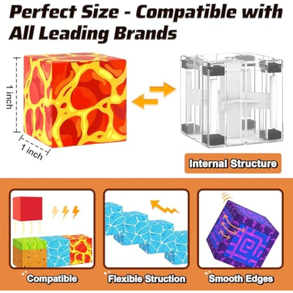 110PCS Magnetic Blocks - Build Mine Magnet World Magic Sword Portal Set, Magnet Kids Toys for Boys & Girls Age 3-5 4-8 5-7, STEM Magnetic Tiles Building Games Sensory Outdoor Toddler Toys