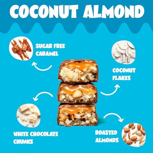 ahead | Keto Chocolate Bars – 18 x 35g – Coconut Almond – Low Carb Sugar Free – 100% Natural with MCT-Fats – Keto Snacks & Healthy Snacks