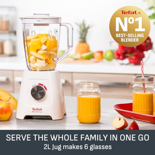 Tefal Blend Up Powerful Mini Blender, Quiet Mode, 8 Auto Programmes, Auto Cleaning Programme, 2 Durable Bottles 0.7L & 0.4L, Smoothies, Protein Shakes, Cocktails, Ice Crush, Hummus, 6 Blades BL19H4G0