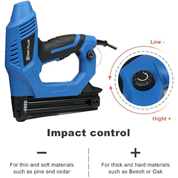 Household Nail Gun & Staple Gun 2in1 Electric Heavy Duty Stapler Nailer Tool, 10-25mm Electric Straight Nail Staple Gun Heavy Duty Woodworking Tool 220V Power