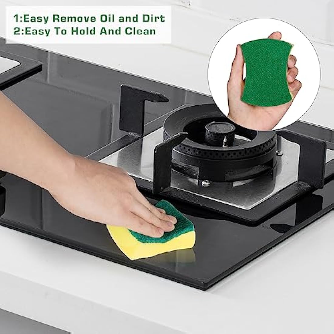 300 Pack Kitchen Cleaning Sponges, Eco Non-Scratch for Dish,Scrub Sponges…