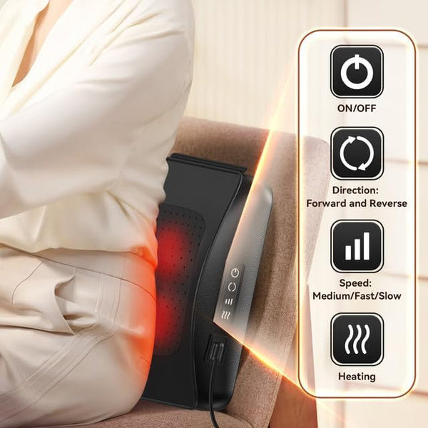 Back Massager, WERTYI Neck and Back Massager with Heat, Deep Tissue 3D Kneading Shiatsu Massage Pillow for Body, Shoulder, Foot and Leg, Christmas Gifts for Women and Men - Remote Control