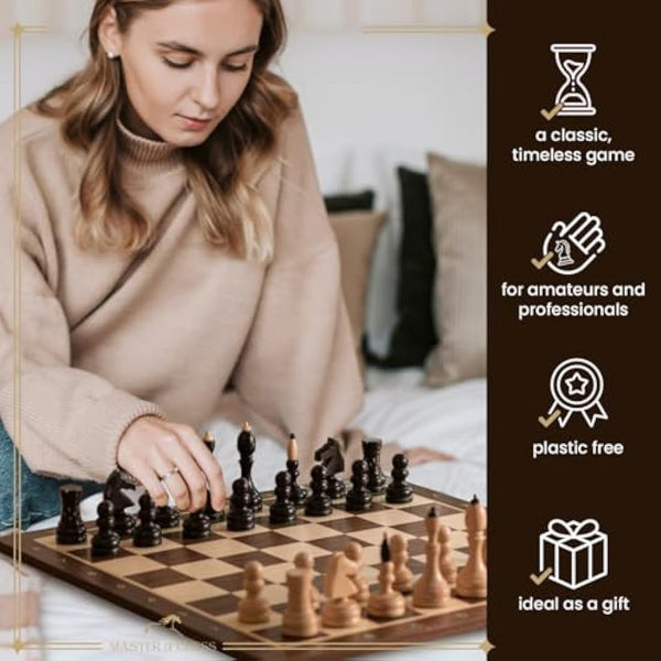 Master of Chess Classic TOURNAMENT Chess Set Wooden Chess Set | Handmade Tournament Chess Set Without Chess Table - Chess Pieces Only