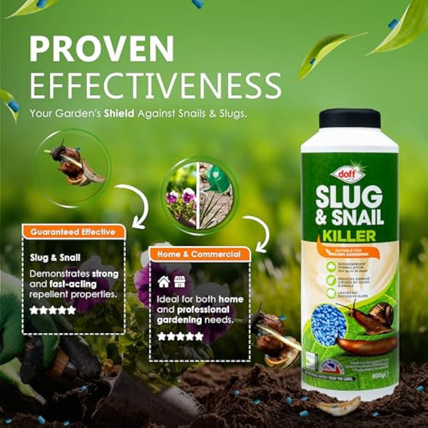 FERRIS | Slug & Snail Killer Pellets 800g - Use in Gardens & Greenhouses - Powerful Slug Repellent for Organic Gardening with Maximum Protection | Fast Acting Pellets for Slugs and Snails (1 Pack)