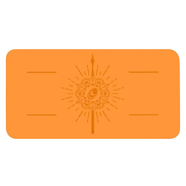 LIFORME Happiness Yoga Pad - Free Yoga Bag, Patented Alignment System, Warrior-Like Grip, Non-Slip, Eco-Friendly and Biodegradable, 4.2mm Thick pad