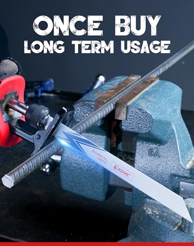 EZARC Reciprocating Saw Blade Bi-Metal Cobalt Sabre Saw Blades for Metal Cutting 225mm 14TPI R922PM 25pcs