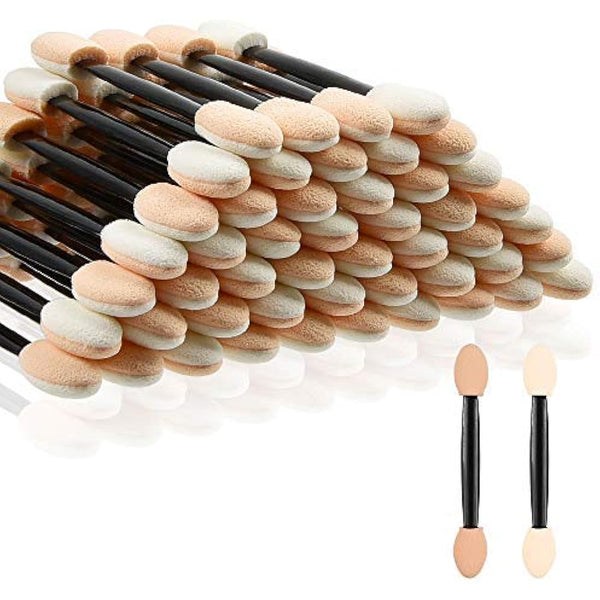 Eyeshadow Applicators, MORGLES 50pcs Disposable Eyeshadow Brushes Set for Make Up Adult Girls, Black