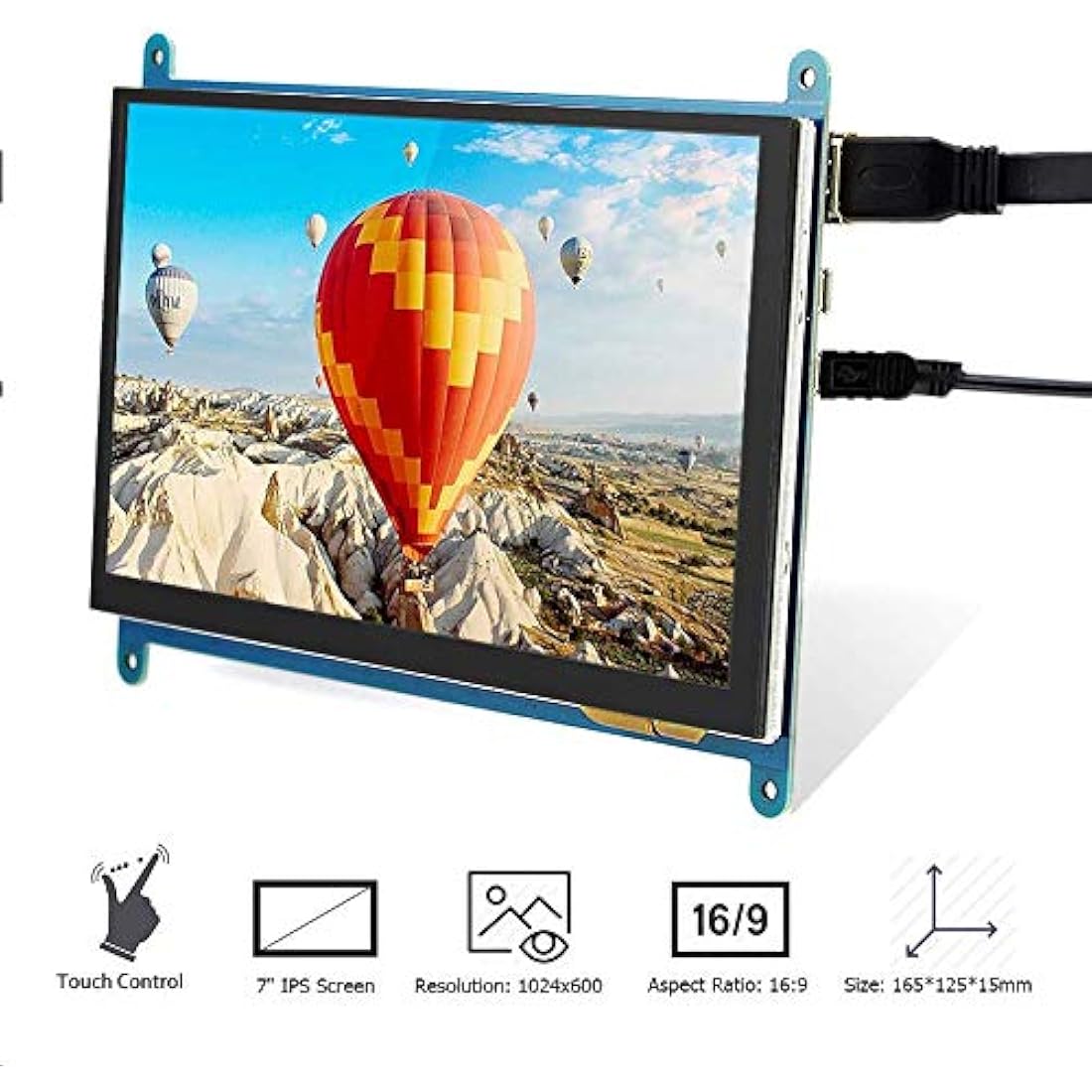 ELECROW Touchscreen Monitor, Raspberry Pi Screen Small Monitor 10.1 Zoll 1280×800 HD Mini Display for Raspberry Pi 5/400/4/3/2/Zero/B/B+, Win11/10/8/7, Jetson Nano