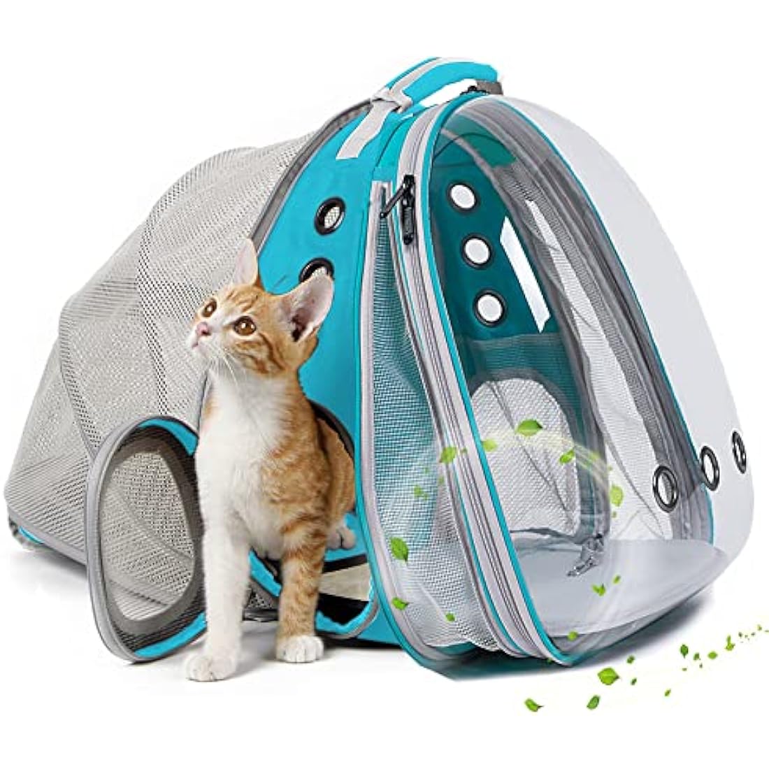 Interfashioner® Large Cat Backpack Carrier, Front & Back Extension Clear Pet Buble Backpack Carrier for Fat Cat Small Dog up to 9kgs, Backpack for Large Cats