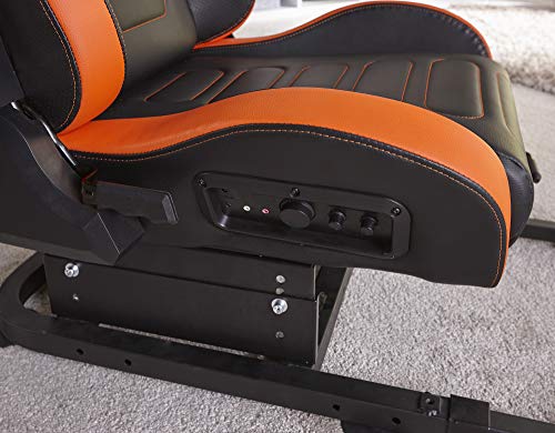 X-Rocker Steering Wheel Stand, Foldable Racing Wheel Stand with Seat Fixing Rod, Adjustable Height, Adjustable Angle, Suitable for Logitech, XBOX, Madcatz, Playstation, Racing Wheel Stand - Black