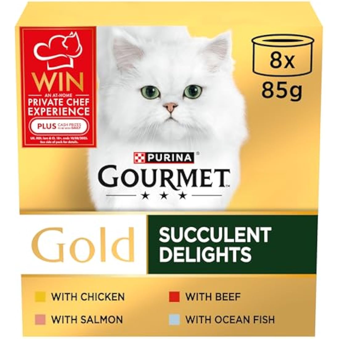 GOURMET Gold Succulent Delights Wet Cat Food 8x85g, Pack of 6