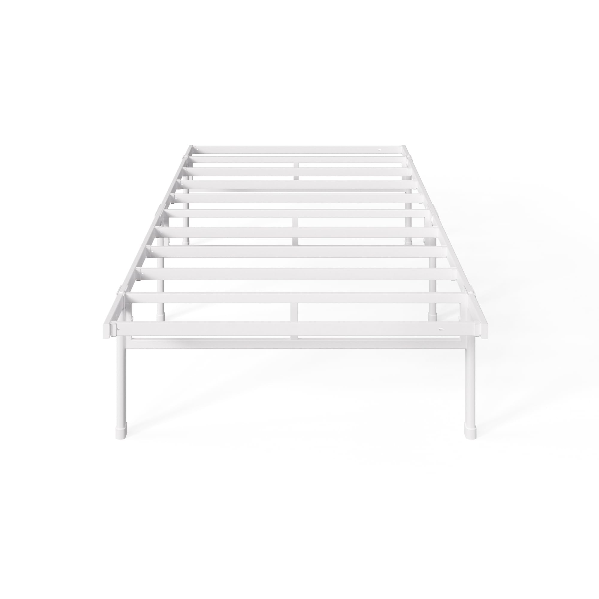 ZINUS Justin Double Bed frame - Bed 135x190 cm - 36cm Height - Metal bed frame with Underbed storage and steel slat support - Black