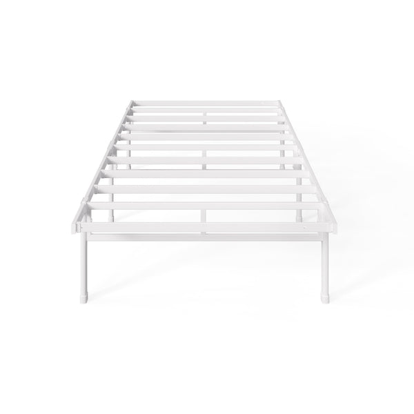 ZINUS Justin Double Bed frame - Bed 135x190 cm - 36cm Height - Metal bed frame with Underbed storage and steel slat support - Black