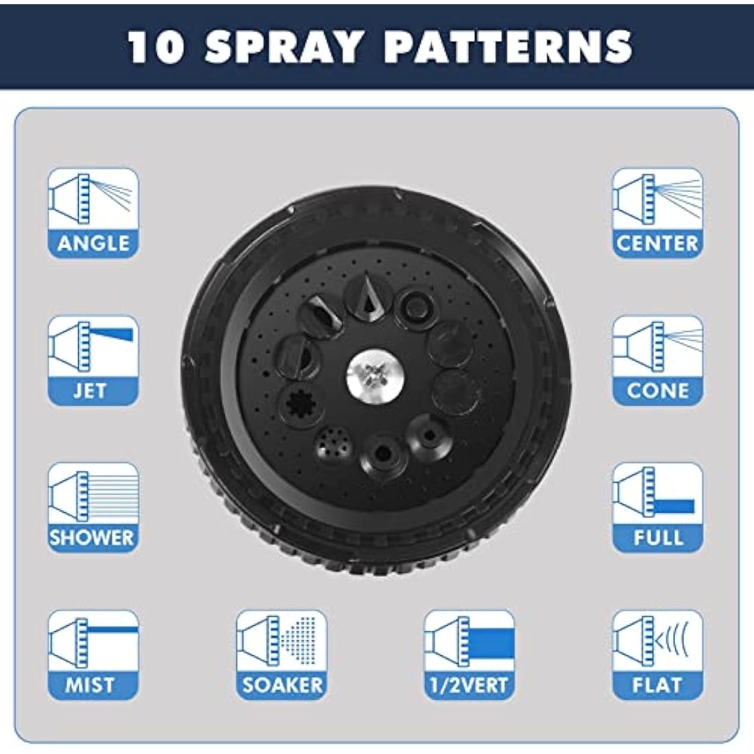 Expandable Garden Hose 100ft - Expanding Water Hose with 10 Function Nozzle, 4 Layer Latex and 3/4'' Solid Brass Fitting, Easy Storage Garden Water Hose