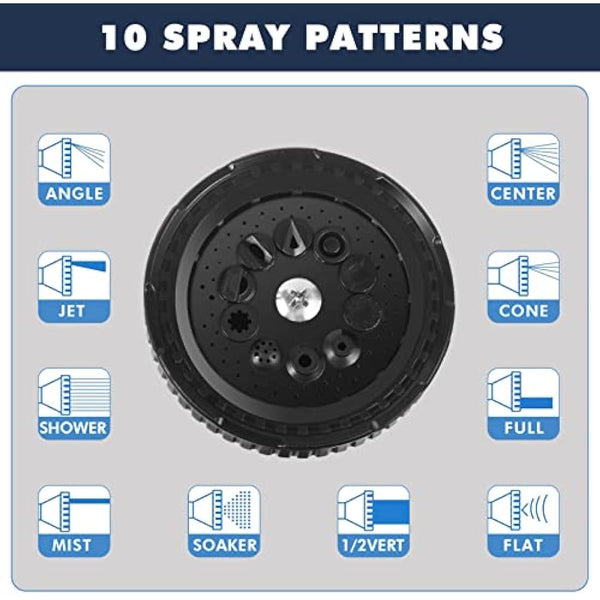 Expandable Garden Hose 100ft - Expanding Water Hose with 10 Function Nozzle, 4 Layer Latex and 3/4'' Solid Brass Fitting, Easy Storage Garden Water Hose