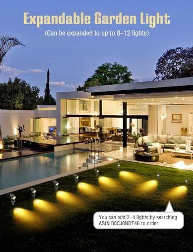 GreenClick Garden Spotlights Mains Powered,1600LM LED Garden Spike Lights with 21M Cable,IP65 Waterproof Extendable Outdoor Spotlights for Pathway Lighting Lawn Path Yard Driveway (6Pack Warm White)