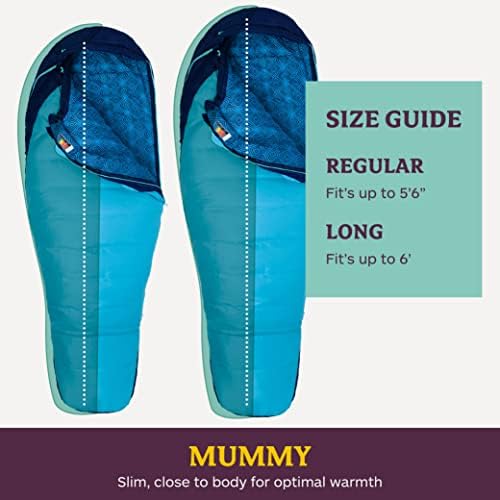 Marmot Wm's Trestles 15, Women's Mummy sleeping bag, light and warm 3 seasons sleeping bag