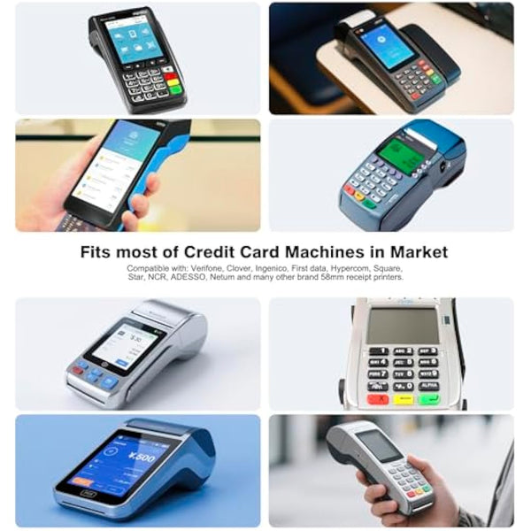 50 Rolls, 2 1/4”x 85’ Golden Wind Thermal Paper Till Receipt Roll for PDQ Credit Card Machine, POS, EPOS, 55gsm Premium Quality