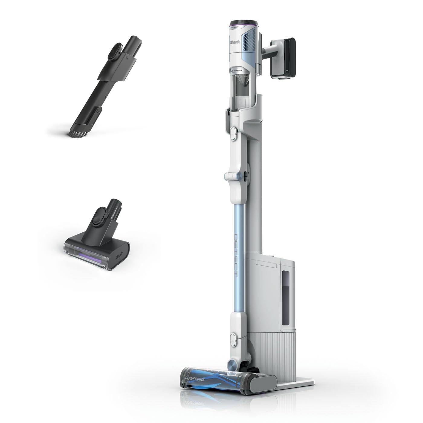 Shark PowerDetect Cordless Vacuum Cleaner, DuoClean Detect, Reverse Clean, Anti Hair Wrap Plus, Lightweight, 70 Min Runtime, Pet, Crevice & Multi-Surface Tools, Flexible, Handheld Mode, Grey IP1251UKT